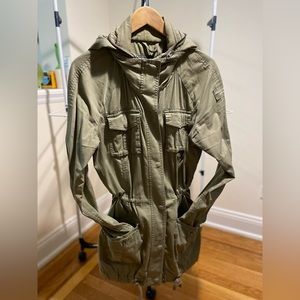 Army green cargo parka by Abercrombie & Fitch